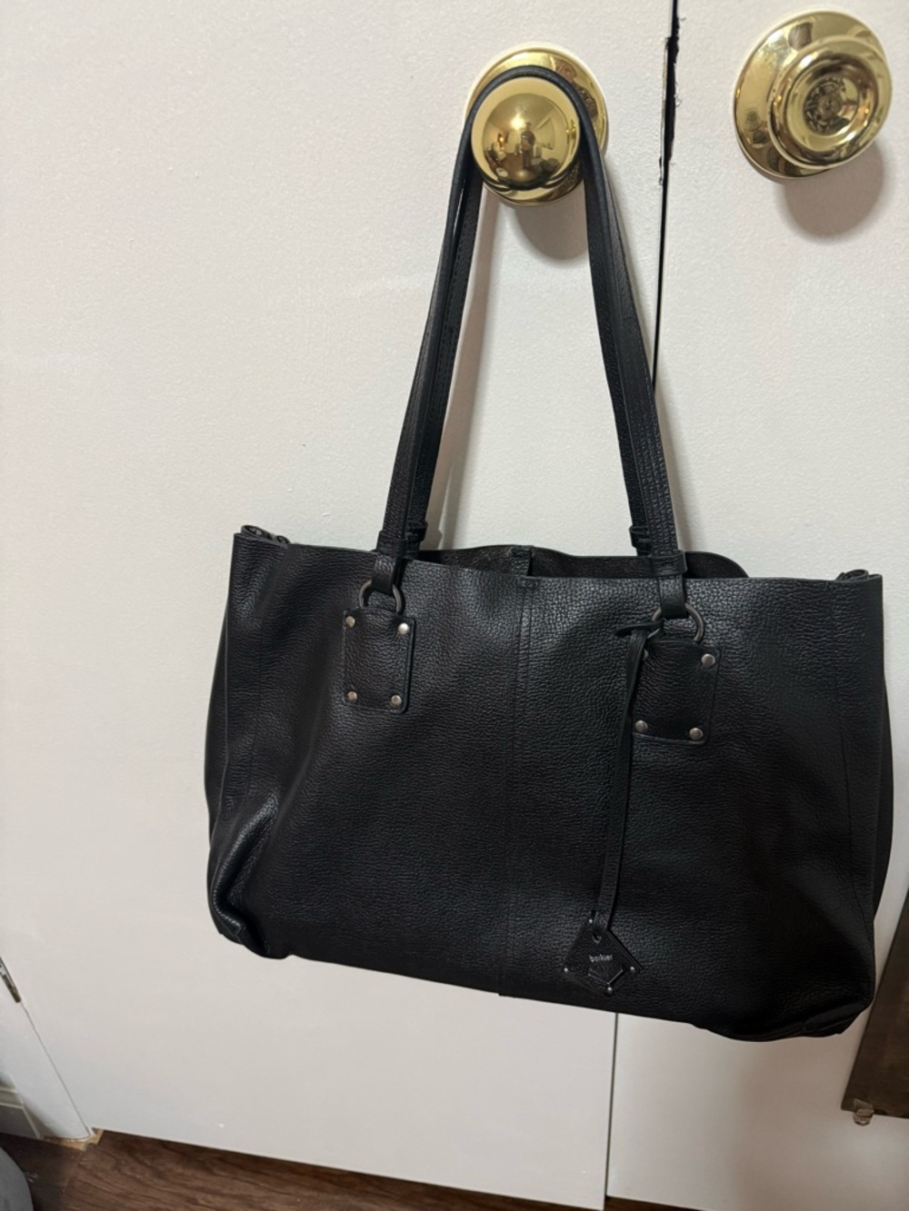Botkier Classic Black Leather Tote Bag